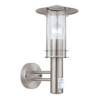 163-6329  LED Outdoor PIR Wall Light Stainless Steel