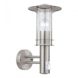 163-6329  LED Outdoor PIR Wall Light Stainless Steel 