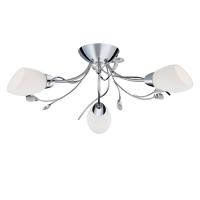 741-6579 Garlini LED 3 Light Semi-Flush Ceiling Light Polished Chrome