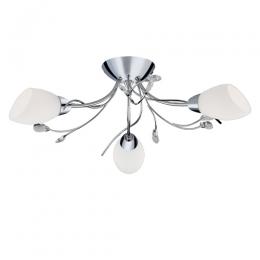 741-6579 Garlini LED 3 Light Semi-Flush Ceiling Light Polished Chrome 