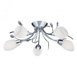 741-6580 Garlini LED 5 Light Semi-Flush Ceiling Light Polished Chrome 