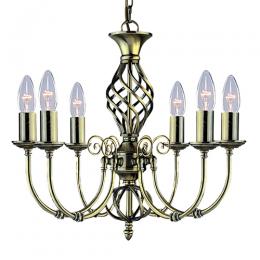 741-6616 Zanetti LED 6 Light Ceiling Light Antique Brass 