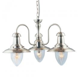 741-6638 Fiore LED 3 Light Fisherman Ceiling Light Satin Silver Finish 