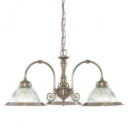 741-6651 Amedeo LED 3 Light Ceiling Light Antique Brass 