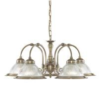 741-6652 Amedeo LED 5 Light Ceiling Light Antique Brass