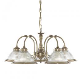 741-6652 Amedeo LED 5 Light Ceiling Light Antique Brass 