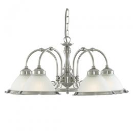 741-6653 Amedeo LED 5 Light Ceiling Light Satin Silver Finish 