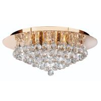 741-6661 Iaconi LED Medium Semi-Flush Ceiling Light Gold Finish