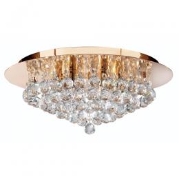 741-6661 Iaconi LED Medium Semi-Flush Ceiling Light Gold Finish 