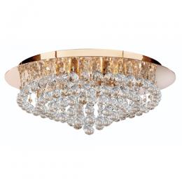 741-6662 Iaconi LED Large Semi-Flush Ceiling Light Gold Finish 