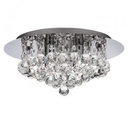 741-6663 Iaconi LED Small Semi-Flush Ceiling Light Polished Chrome 