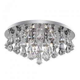 741-6671 Iaconi LED Large Semi-Flush Ceiling Light Polished Chrome 