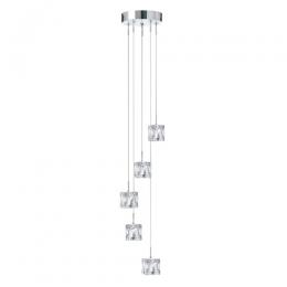 741-6733 Incerti 5 Light Pendant Light Polished Chrome 