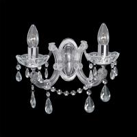 741-6743 Mariotti LED 2 Light Crystal Wall Light Polished Chrome