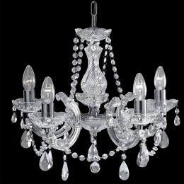 741-6746 Mariotti LED 5 Light Crystal Ceiling Light Polished Chrome 