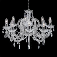 741-6747 Mariotti LED 8 Light Crystal Ceiling Light Polished Chrome