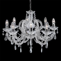 741-6747 Mariotti LED 8 Light Crystal Ceiling Light Polished Chrome 