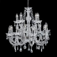 741-6750 Mariotti LED 12 Light Crystal Ceiling Light Polished Chrome