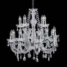 741-6750 Mariotti LED 12 Light Crystal Ceiling Light Polished Chrome 