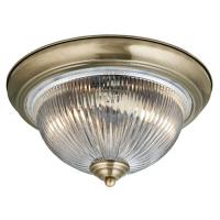 741-6794 Amedeo LED Bathroom Flush Ceiling Light Antique Brass