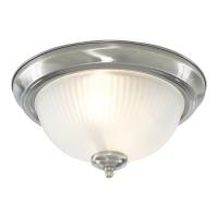 741-6795 Amedeo LED Bathroom Flush Ceiling Light Satin Silver Finish