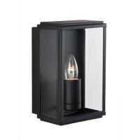 741-6859 Borsi LED Outdoor Half Wall Lantern Black