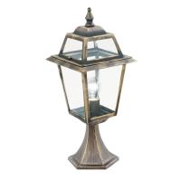 741-6863 Nina LED Outdoor Pedestal Lamp Brown Gold Finish