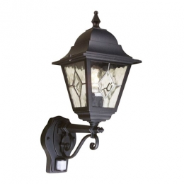 180-6960 Nordio LED Outdoor PIR Wall Lantern Black 