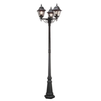 180-6967 Nordio LED Outdoor 3 Headed Lamp Post Black