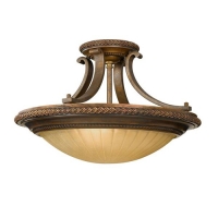 184-7041 Lanza LED Semi-Flush Ceiling Light Bronze Finish