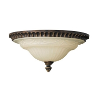 184-7056 Dorigo LED Flush Ceiling Light Walnut Finish