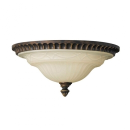 184-7056 Dorigo LED Flush Ceiling Light Walnut Finish 