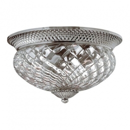 186-7112 Pisani LED Flush Ceiling Light Polished Antique Nickel Finish 