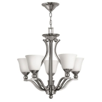 186-7150 Bolzan LED 5 Light Ceiling Light Brushed Nickel