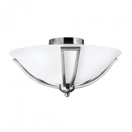 186-7152 Bolzan LED Flush Ceiling Light Brushed Nickel 