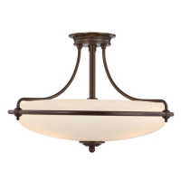 188-7181 Grillo LED 4 Light Semi-Flush Ceiling Light Palladian Bronze Finish