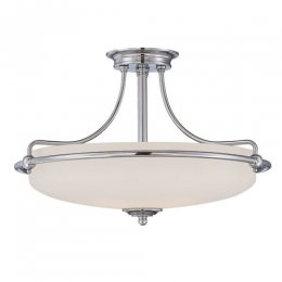 188-7182 Grillo LED 3 Light Semi-Flush Ceiling Light Polished Chrome 