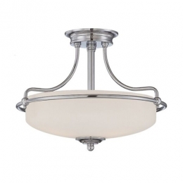 188-7183 Grillo LED 3 Light Semi-Flush Ceiling Light Antique Nickel 