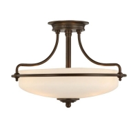 188-7184 Grillo LED 3 Light Semi-Flush Ceiling Light Palladian Bronze Finish