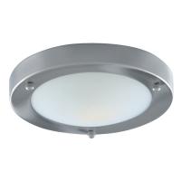 741-7192 Mineo LED Bathroom Flush Ceiling Light Satin Silver Finish