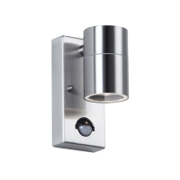 733-7355 Colletti LED Outdoor PIR Wall Light Brushed Steel