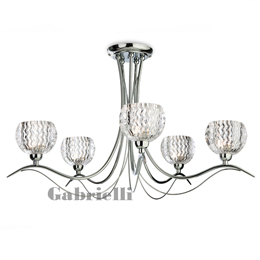 208-8018  LED 5 Light Ceiling Light Polished Chrome 