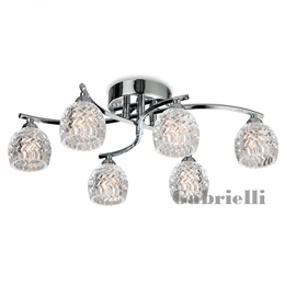 208-8020  LED 6 Light Ceiling Light Polished Chrome 