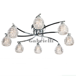 208-8021  LED 8 Light Ceiling Light Polished Chrome 