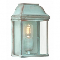 180-8123 Villani LED Outdoor Period Half Wall Lantern Verdigris