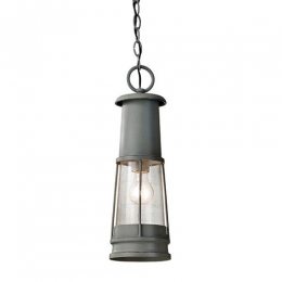 184-8393 Chiappa LED Outdoor Pendant Lantern Storm Cloud Grey 