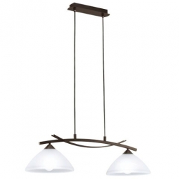 158-8488  LED 2 Light Pendant Ceiling Light Dark Brown 