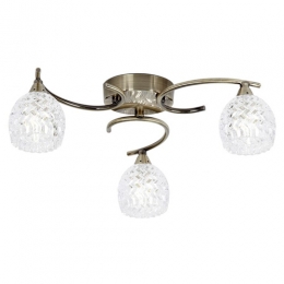 734-8682 Bruno LED 3 Light Ceiling Light Antique Brass 