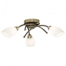 741-8924 Muzzi LED 3 Light Ceiling Light Antique Brass 