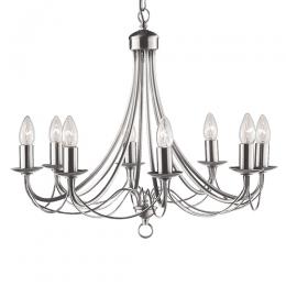 741-8980 Maurilio LED 8 Light Ceiling Light Satin Silver Finish 